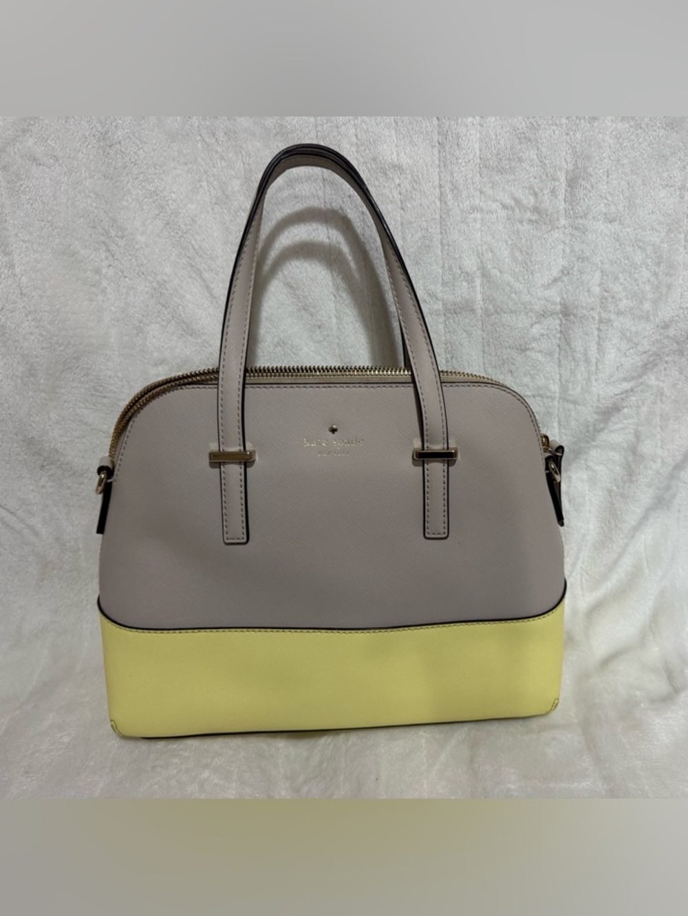 Kate Spade Cedar Street Maise Bag in Color Block Yellow and Tan